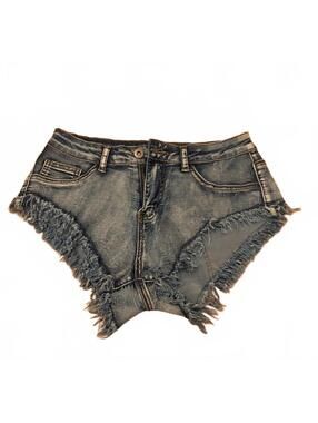 Jedi Women's Medium Denim Frayed Edge Shorts